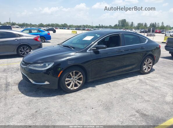 1C3CCCAB0HN505030 2017 CHRYSLER 200 Black Առջևի ձախ երեք քառորդ տեսարան