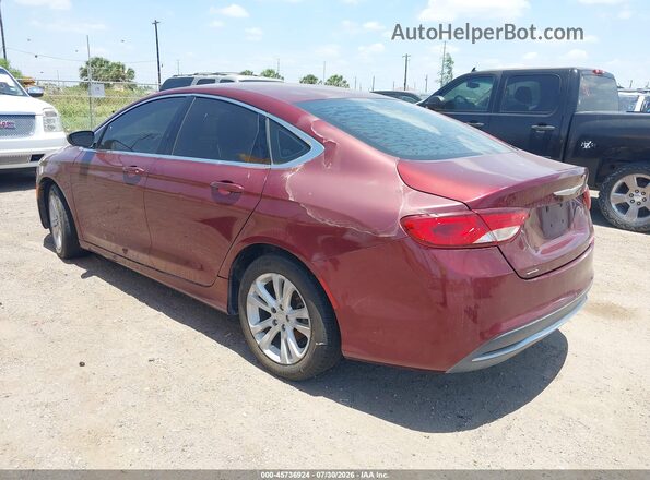 1C3CCCAB1GN107842 2016 CHRYSLER 200 Темно-бордовый Задняя левая четверть