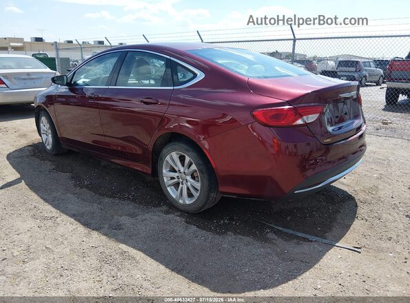 1C3CCCAB1GN181617 2016 CHRYSLER 200 Maroon Rear left