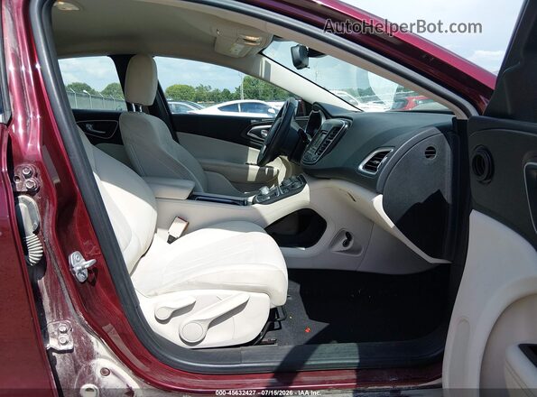1C3CCCAB1GN181617 2016 CHRYSLER 200 Maroon Front interior view
