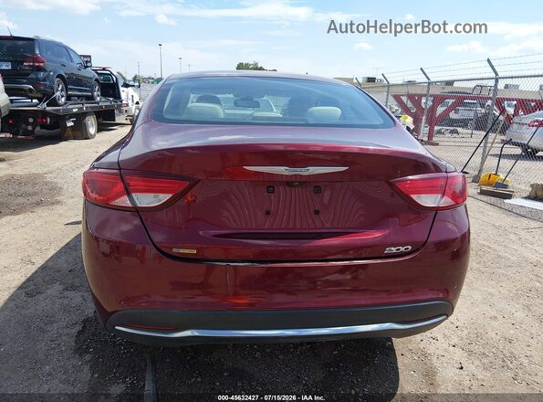1C3CCCAB1GN181617 2016 CHRYSLER 200 Maroon 