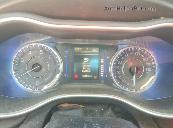 1C3CCCAB2HN512318 2017 CHRYSLER 200 White Widok zestawu wskaźników