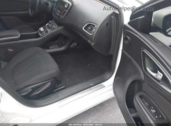 1C3CCCAB3GN144987 2016 CHRYSLER 200 White წინა სალონის ხედი