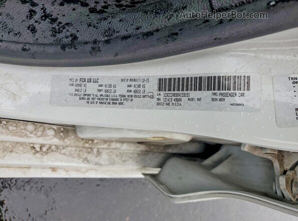 1C3CCCAB3GN159151 2016 CHRYSLER 200 White Вид підкапотного простору