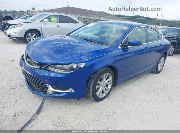 1C3CCCAB4GN162768 2016 CHRYSLER 200 Blue წინა მარცხენა ხედი სამი მეოთხედიდან
