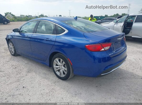 1C3CCCAB4GN162768 2016 CHRYSLER 200 Blue უკანა მარცხენა