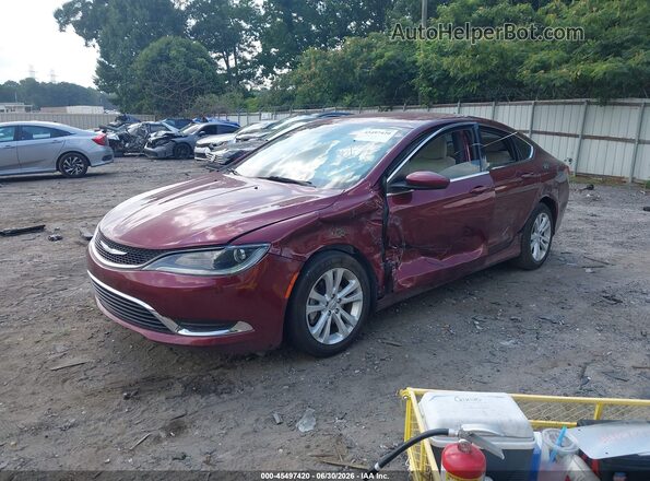 1C3CCCAB4HN505354 2017 CHRYSLER 200 Burgundy Առջևի ձախ երեք քառորդ տեսարան
