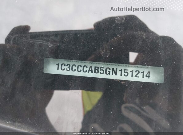 1C3CCCAB5GN151214 2016 CHRYSLER 200 Белый Вид подкапотного пространства