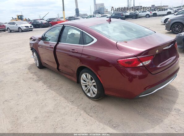 1C3CCCAB6GN105021 2016 CHRYSLER 200 Burgundy Հետևի ձախ