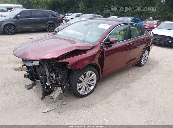 1C3CCCAB6GN105021 2016 CHRYSLER 200 Burgundy Առջևի ձախ երեք քառորդ տեսարան