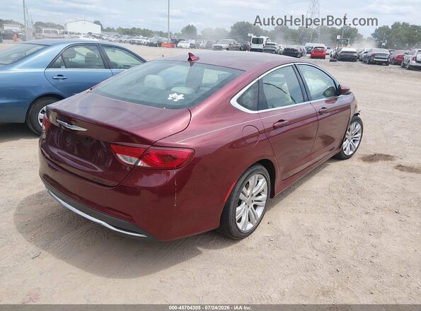 1C3CCCAB6GN105021 2016 CHRYSLER 200 Burgundy Հետևի աջ