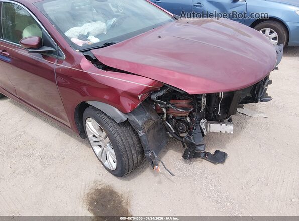 1C3CCCAB6GN105021 2016 CHRYSLER 200 Burgundy Սարքավորումների վահանակի տեսք