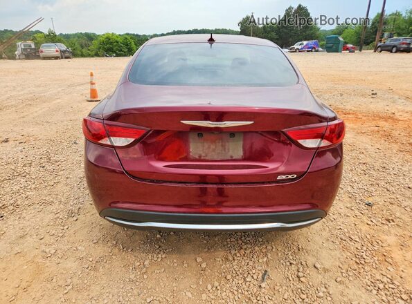 1C3CCCAB6GN191236 2016 CHRYSLER 200 Бордовый Вид сзади
