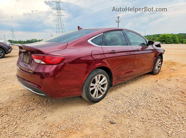 1C3CCCAB6GN191236 2016 CHRYSLER 200 Бордовый Задняя правая четверть