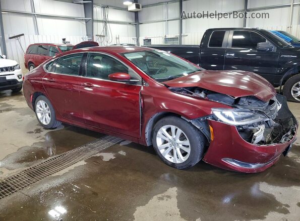 1C3CCCAB7GN143308 2016 CHRYSLER 200 Темно-бордовый Передняя правая четверть