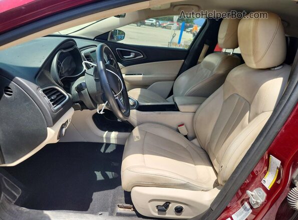 1C3CCCAB7GN171593 2016 CHRYSLER 200 Burgundy Вид салону спереду