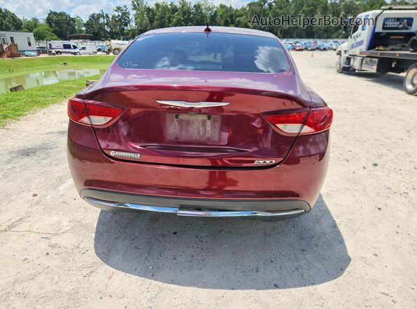 1C3CCCAB7GN171593 2016 CHRYSLER 200 Burgundy Вид ззаду