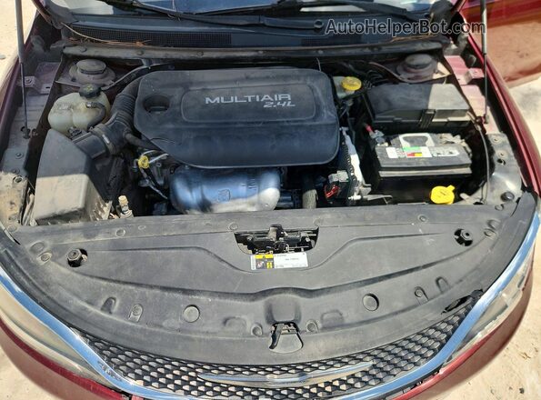 1C3CCCAB7GN171593 2016 CHRYSLER 200 Burgundy Вид задньої частини салону