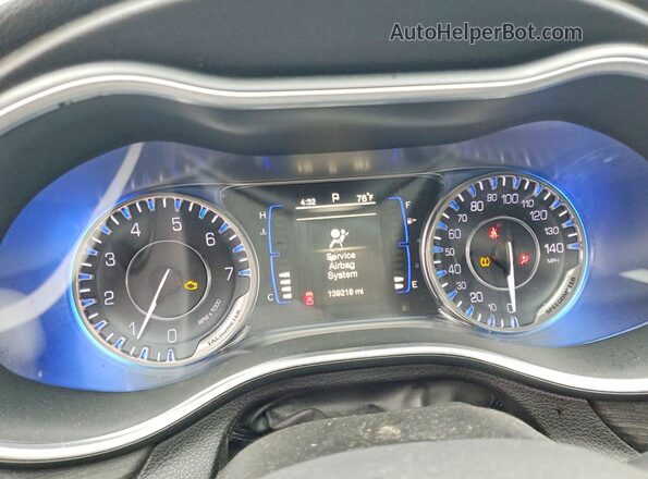 1C3CCCAB8GN112942 2016 CHRYSLER 200 Серый Вид щитка приборов