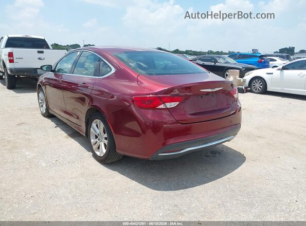 1C3CCCAB8GN175121 2016 CHRYSLER 200 Maroon უკანა მარცხენა