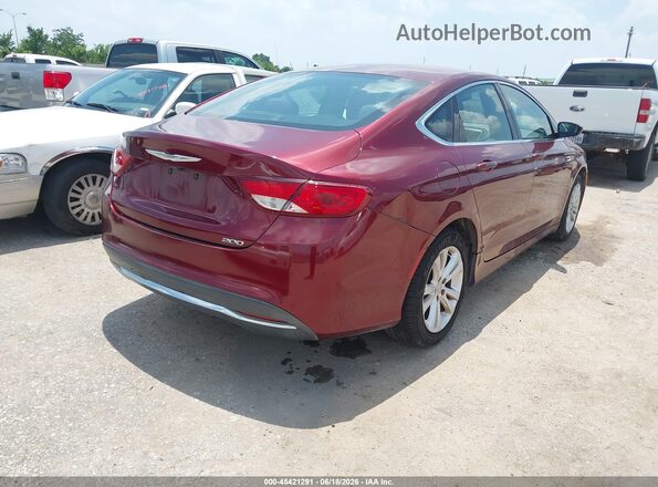1C3CCCAB8GN175121 2016 CHRYSLER 200 Maroon უკანა მარჯვენა