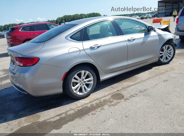 1C3CCCAB9GN113517 2016 CHRYSLER 200 Серебряный Задняя правая четверть