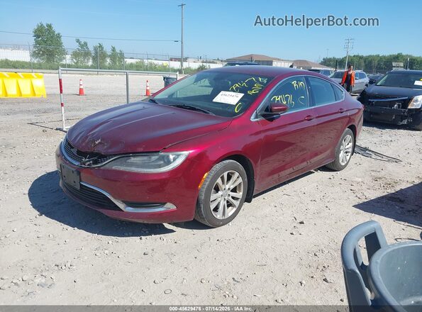 1C3CCCAB9GN116790 2016 CHRYSLER 200 Burgundy წინა მარცხენა ხედი სამი მეოთხედიდან