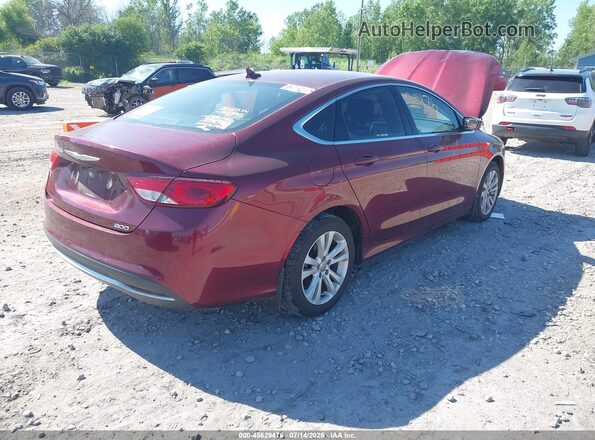1C3CCCAB9GN116790 2016 CHRYSLER 200 Burgundy უკანა მარჯვენა