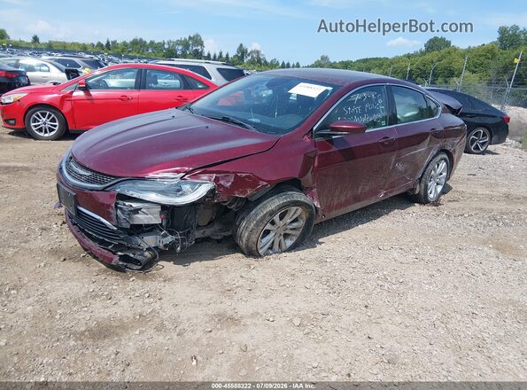 1C3CCCABXGN115924 2016 CHRYSLER 200 Red Առջևի ձախ երեք քառորդ տեսարան