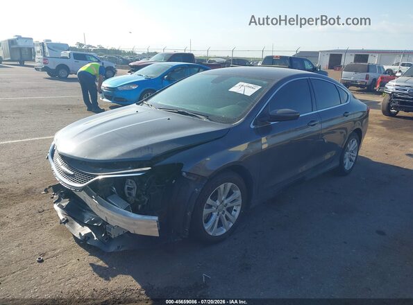 1C3CCCAG0GN106712 2016 CHRYSLER 200 Gray Առջևի ձախ երեք քառորդ տեսարան