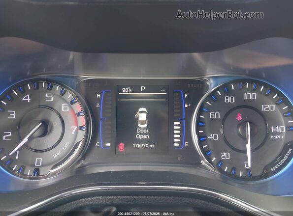 1C3CCCBB0GN132469 2016 CHRYSLER 200 Black უკანა სავარძლების ხედი