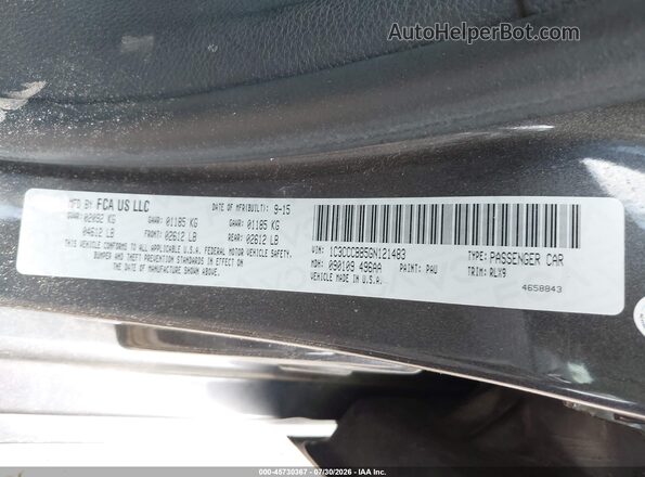 1C3CCCBB5GN121483 2016 CHRYSLER 200 Серый Вид подкапотного пространства