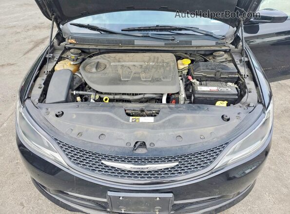 1C3CCCBG6GN109404 2016 CHRYSLER 200 Black Widok wnętrza z tyłu