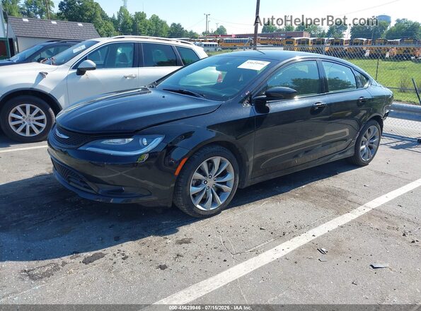 1C3CCCBGXGN147296 2016 CHRYSLER 200 Black წინა მარცხენა ხედი სამი მეოთხედიდან