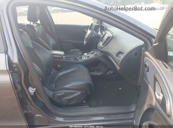 1C3CCCDGXGN110407 2016 CHRYSLER 200 Gray Widok wnętrza z przodu