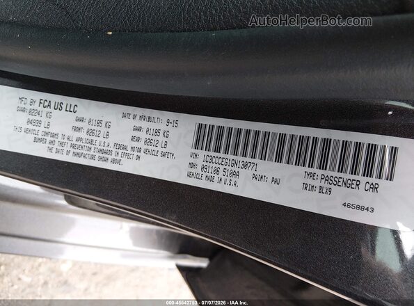 1C3CCCEG1GN130771 2016 CHRYSLER 200 Silver Vista del compartimento del motor