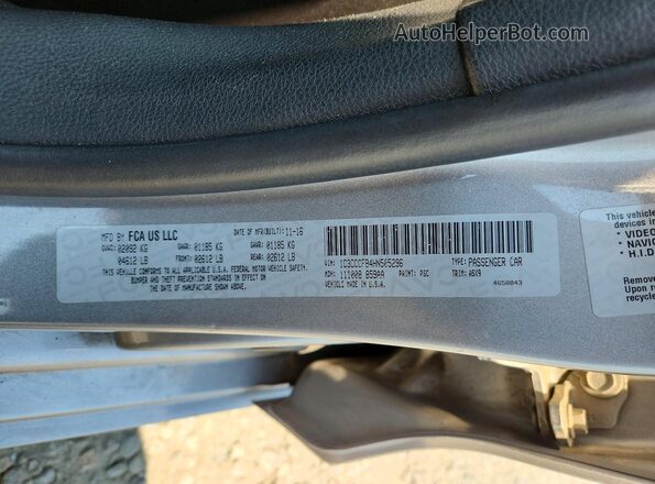 1C3CCCFB4HN505296 2017 CHRYSLER 200 Silver Vista del compartimento del motor