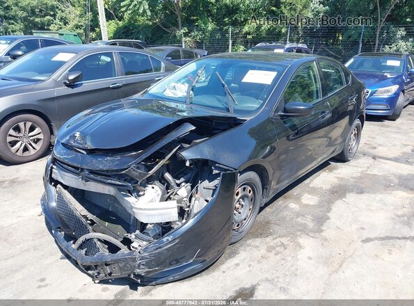 1C3CDFAA5GD625450 2016 DODGE DART Black Передня ліва чверть