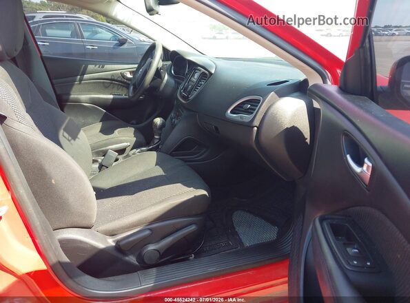 1C3CDFAA6GD623948 2016 DODGE DART Red წინა სალონის ხედი