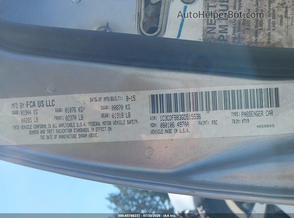 1C3CDFBB3GD515536 2016 DODGE DART Silver Engine compartment view