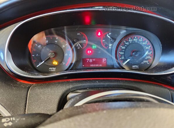 1C3CDFBB8GD539671 2016 DODGE DART Black Вид щитка приладів