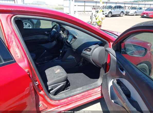 1C3CDFBB9GD530073 2016 DODGE DART Red წინა სალონის ხედი