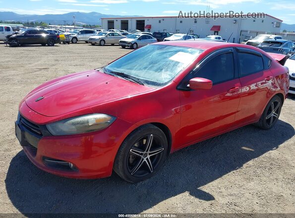 1C3CDFBB9GD530073 2016 DODGE DART Red წინა მარცხენა ხედი სამი მეოთხედიდან