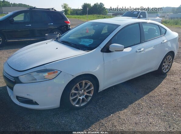 1C3CDFCB5GD645302 2016 DODGE DART White Առջևի ձախ երեք քառորդ տեսարան