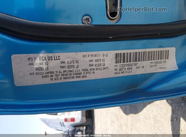 1C3CDFFA9GD817057 2016 DODGE DART Blue Widok komory silnika
