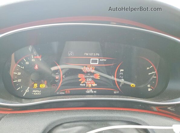 1C3CDFGB6GD816553 2016 DODGE DART Белый Вид щитка приборов