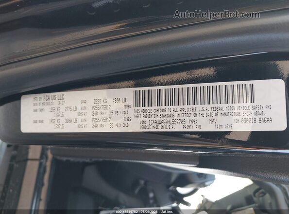 1C4AJWAG0HL597709 2017 JEEP WRANGLER Black Շարժիչի բաժամունքի տեսք