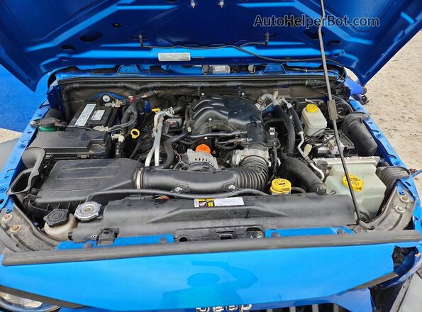 1C4AJWAG6GL187771 2016 JEEP WRANGLER Blue Vista del compartimento del motor