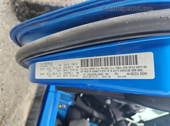 1C4BJWCG0GL104451 2016 JEEP WRANGLER Blue VIN კოდის სტიკერის ხედი