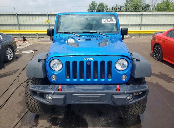 1C4BJWCG3GL218864 2016 JEEP WRANGLER Blue Front view